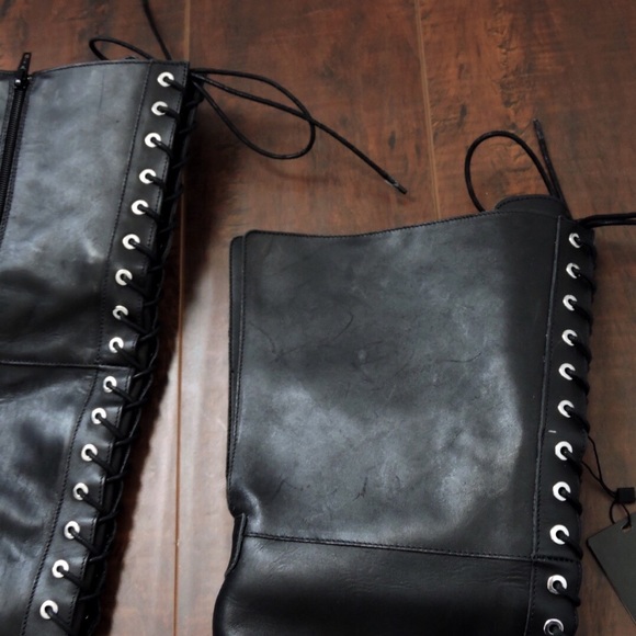 Zara over-the-knee lace up boots - Picture 7 of 8